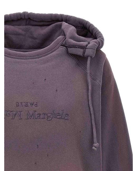 Maison Margiela Purple Logo Reverse Hoodie