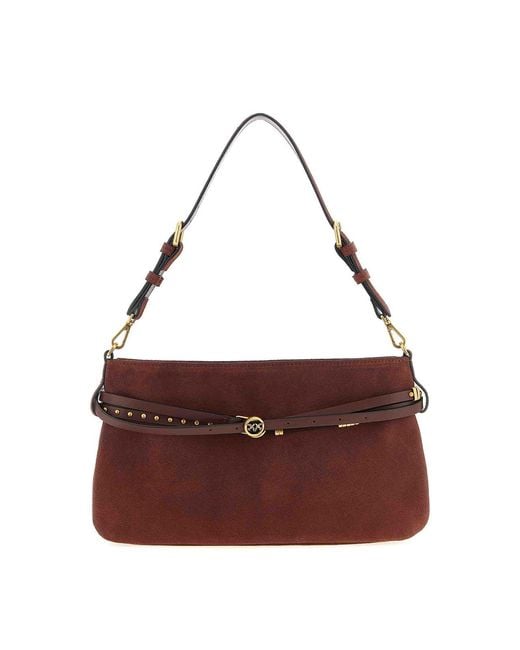 Pinko Purple Belt Medium Shoulder Bag