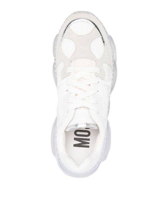 Moschino White Chunky Lace-up Sneakers