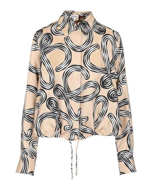 Loewe White Silk Balloon Shirt