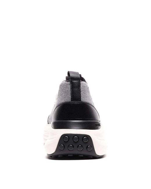 Tod's White Fabric And Leather Sneakers