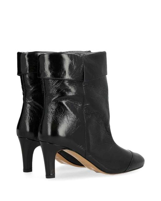 Isabel Marant Black Eldra Leather Ankle Boots