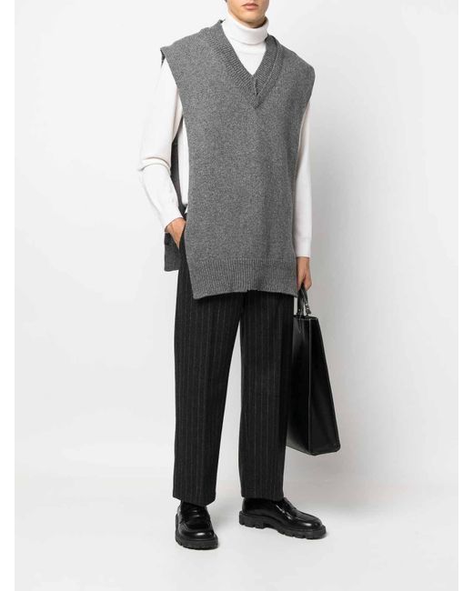 Maison Margiela Layered Knit Vest in Gray for Men Lyst