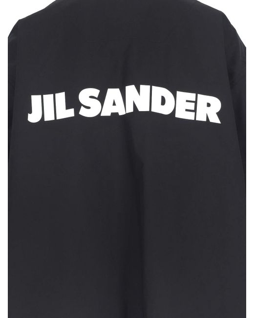 Jil Sander Black Logo Single-Breasted Jacket