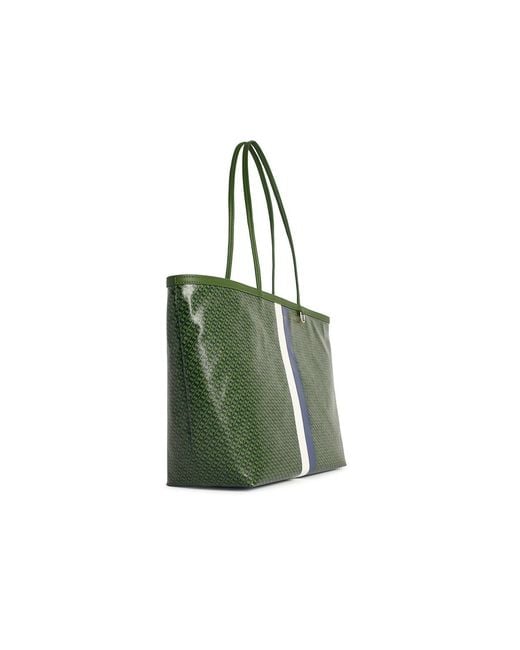 Tory Burch Green Racer Cotton Blend Bag