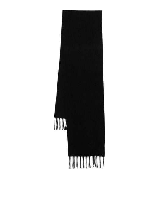 Paul Smith Black Scarf Cashmere Logo for men