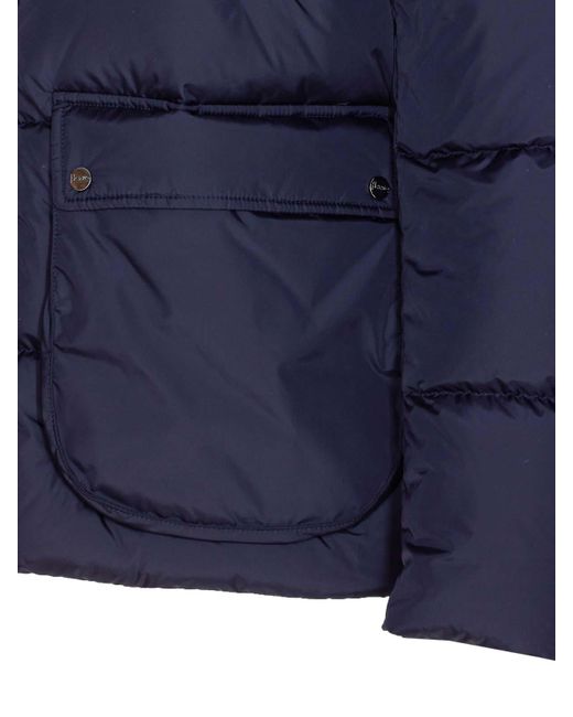 Herno Blue Bomber Down Jacket for men