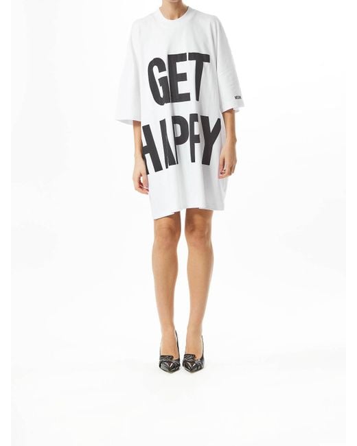 Moschino White Get Happy Abito