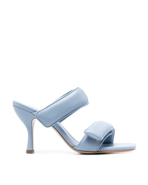 Gia Borghini Blue Perni Leather Sandals