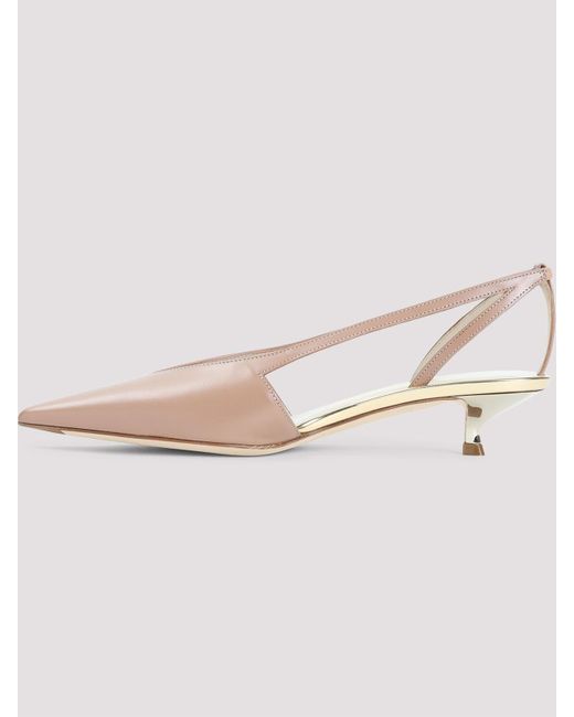 Giorgio Armani Natural Calf Leather Pumps