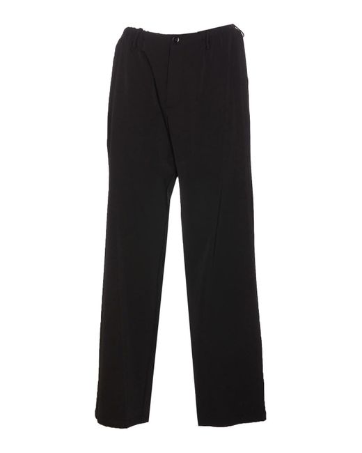 MM6 by Maison Martin Margiela Black Pants With Frontal Button And Zip for men
