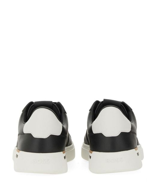 Boss Black Leather Sneaker for men