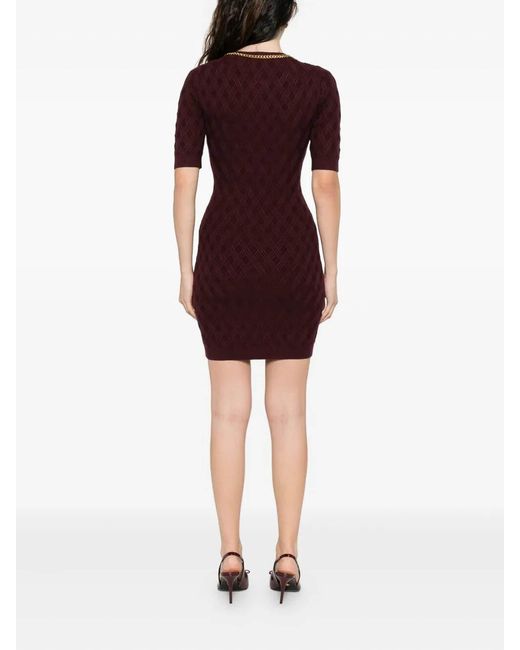 Elisabetta Franchi Red Knit Dress