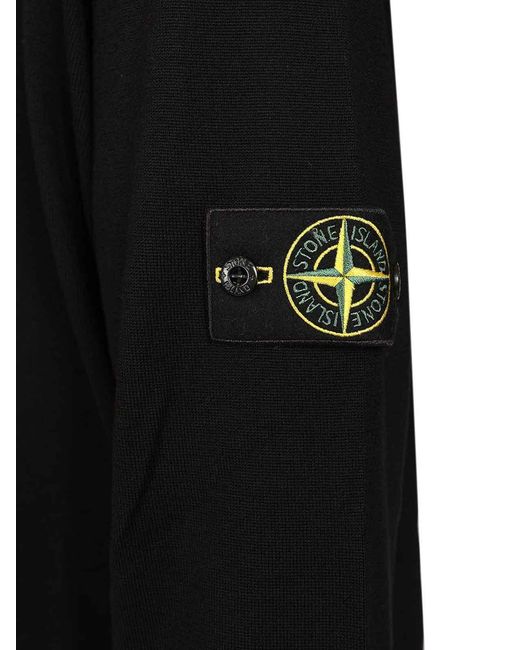Stone Island Black Turtleneck Sweater for men