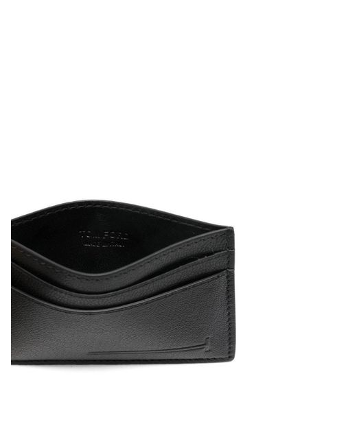 Tom Ford White Leather Credit Card Case for men