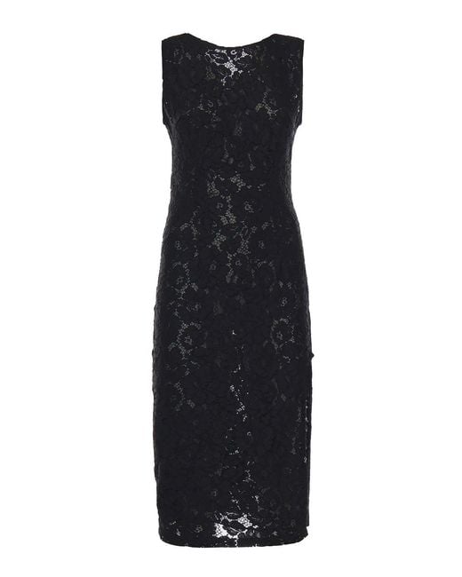 Pinko Black Floral Lace Dress