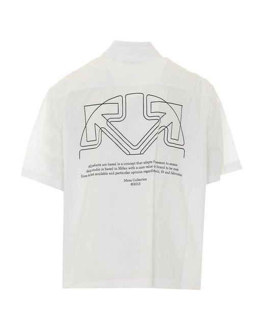 Off-White c/o Virgil Abloh White Offline Half Arrow Bowling Shirt for men