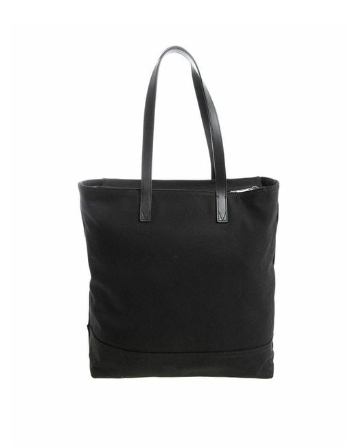 Moschino Black Fabric Shopper With Logo for men