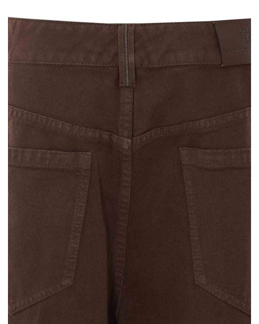 Brunello Cucinelli Brown Denim Pants