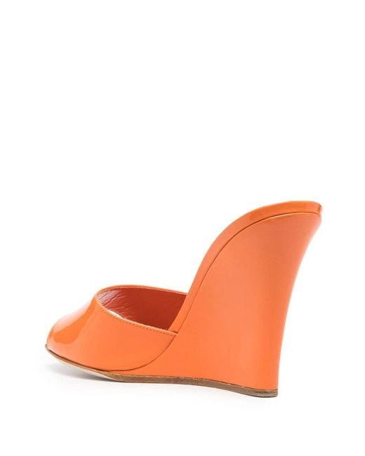 Paris Texas Orange Wanda Mules