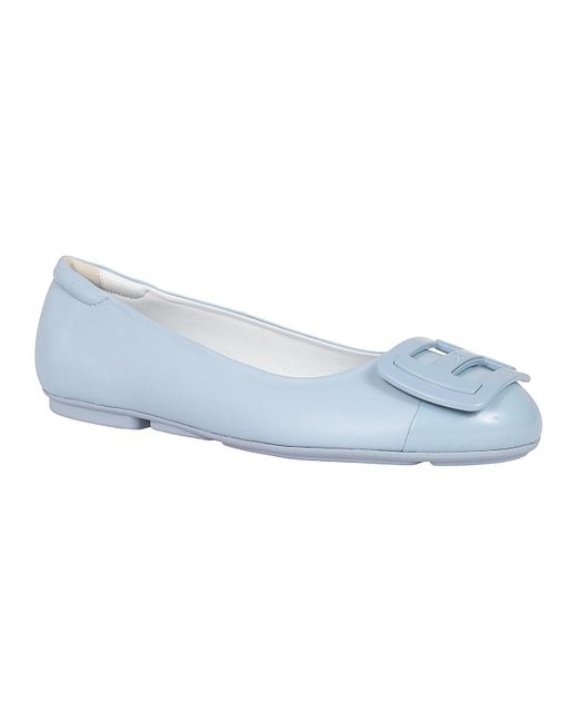 Hogan Blue Patent Leather Ballerina