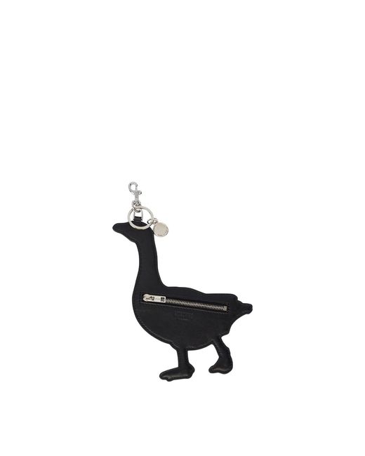 Moschino White Chickadee Goose Keychain Charms