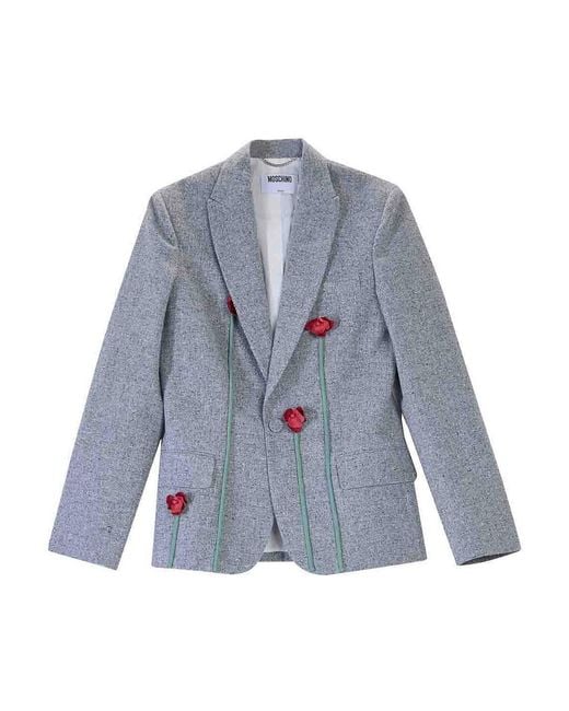 Moschino Blue Poppies Jacket