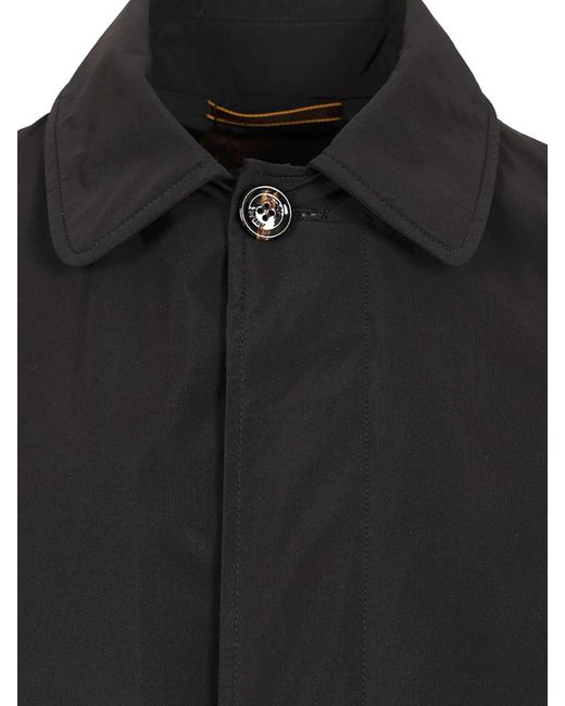 Moorer Black Raincoat for men