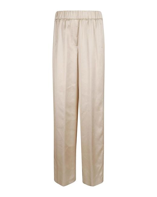 Peserico Natural Viscose Satin Trousers