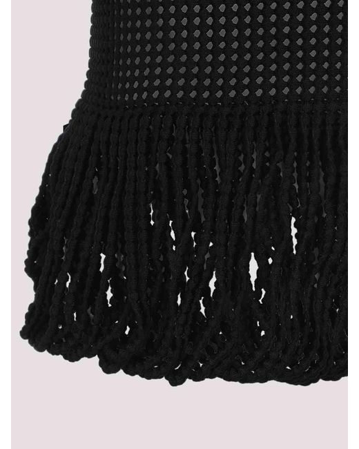 Alaïa Black Sleeveless Tops