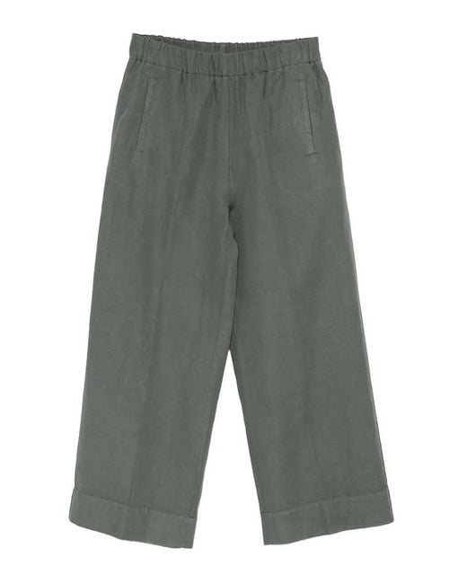 ROSSO35 Gray Elastic Waist Trouser