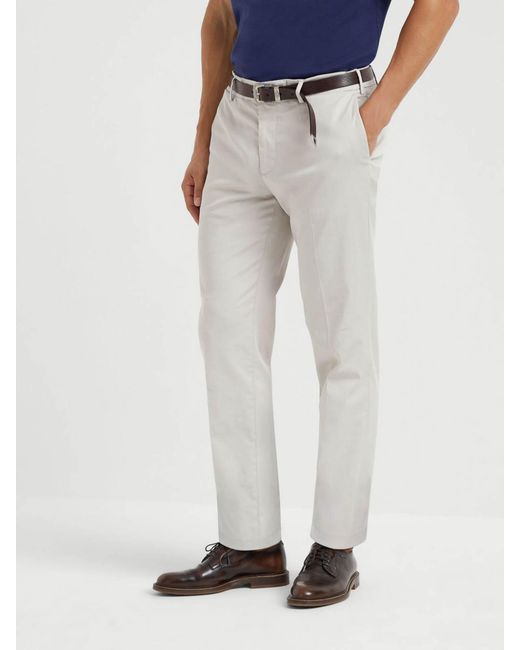 Brunello Cucinelli Gray Casual Pants for men