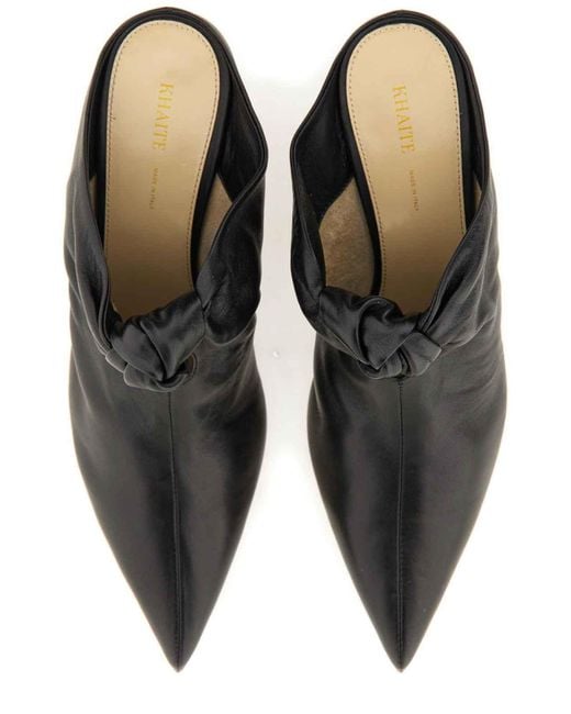 Khaite Black Mules
