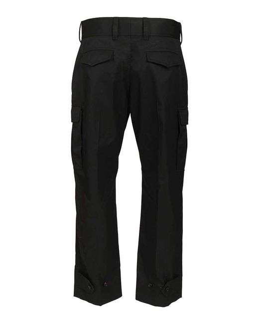 McQueen Black Cargo Pants for men