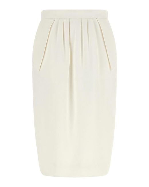 Stella McCartney White High Waist Skirt