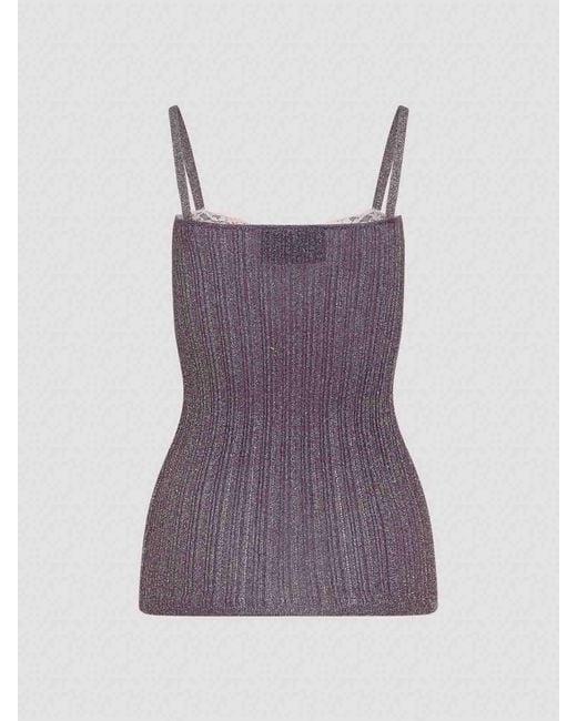 Valentino Garavani Purple Viscose Top