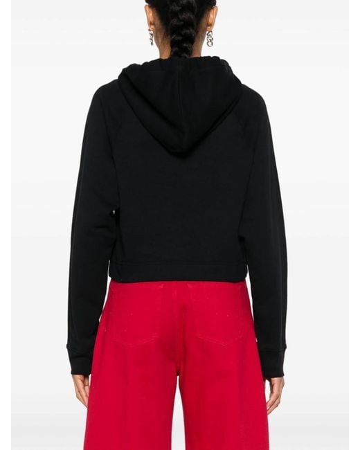 Moschino Black Logo-Print Hoodie