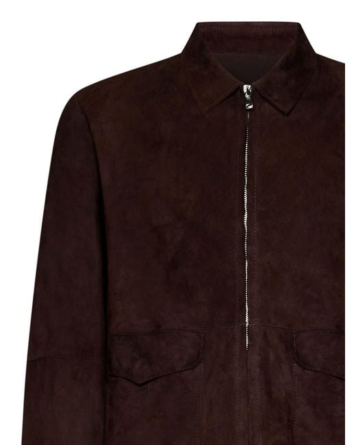 Franzese Collection Brown Dark Brad Pitt Bomber Jacket Handmade for men