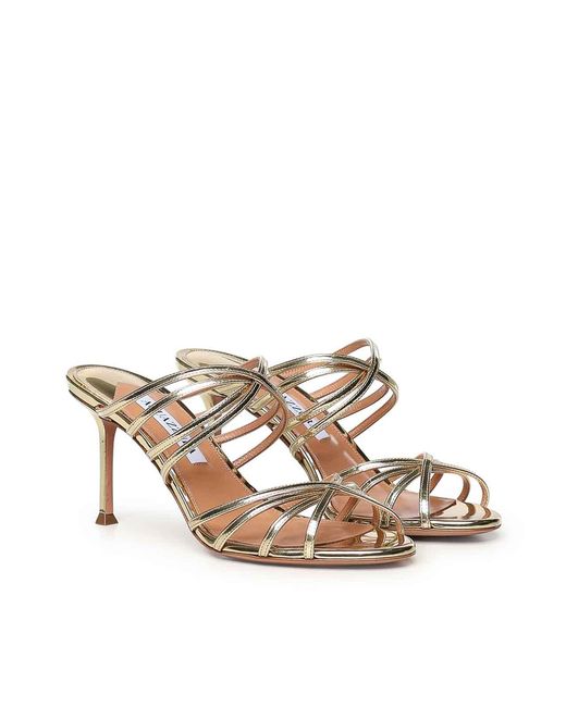 Aquazzura Metallic Sandals