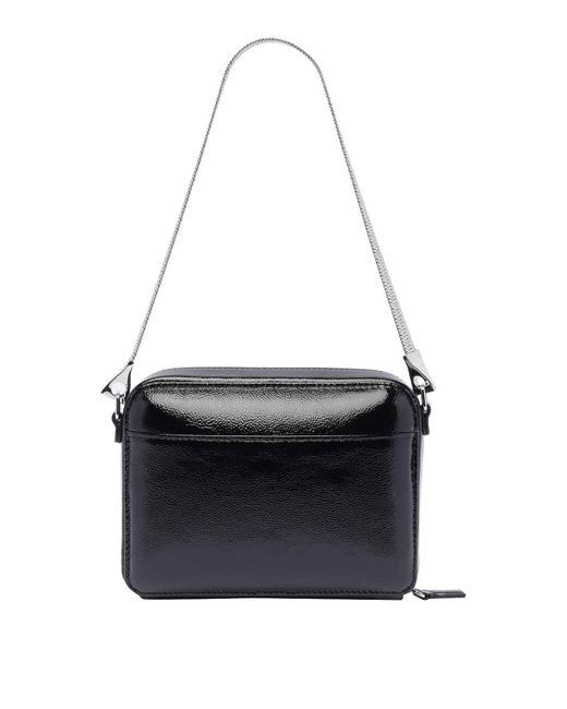 Courreges Black Mirror Chained Cloud Bag