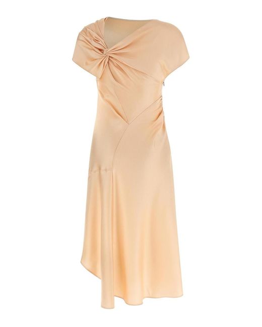 Victoria Beckham Natural 'Asymmetric Twist' Dress