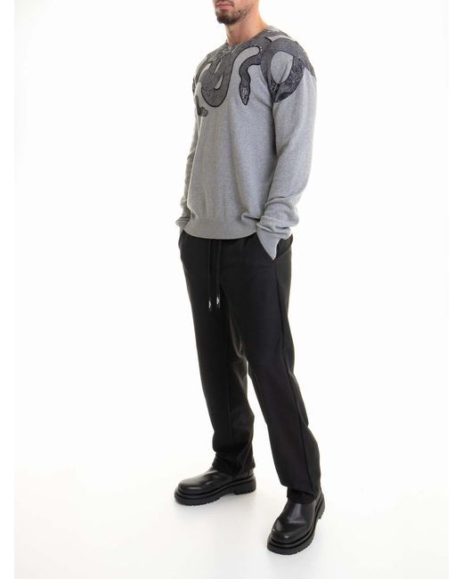 Just Cavalli Gray Sweater for men