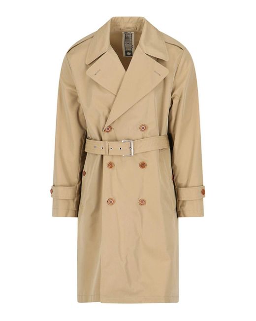 L'IMPERMEABILE Natural Double-breasted Trench Coat for men