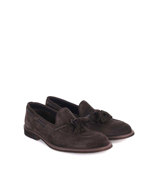 JEROLD WILTON Black Suede Loafers for men
