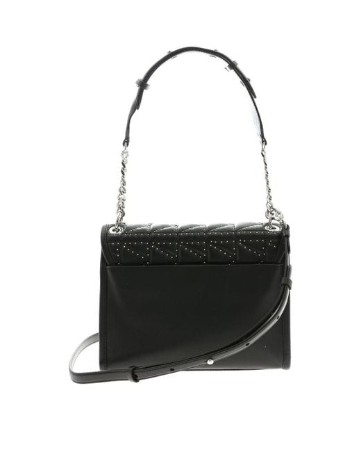 Karl Lagerfeld Black K Kuilted Studs