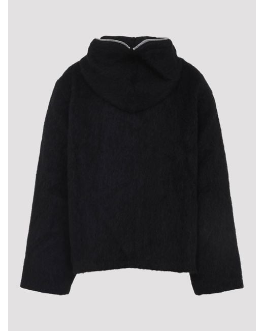 Our Legacy Black Full Zip Hood Sweatshirt for men
