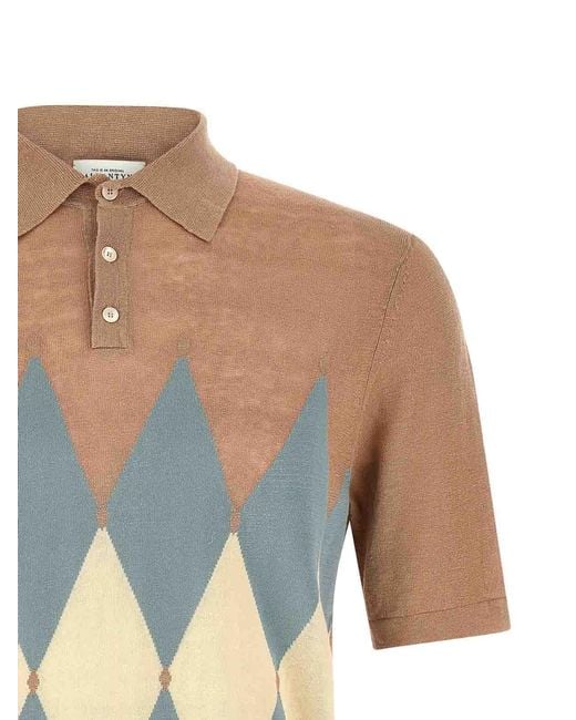 Ballantyne Blue Polo Argyle for men