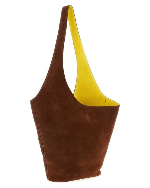 Alberta Ferretti Brown Suede Shoulder Bag