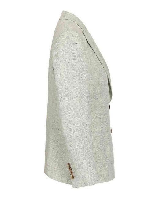 Sartoria Latorre Gray Double-Breasted Blazer