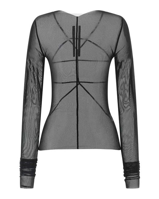 Rick Owens Gray Temple Top Sweater